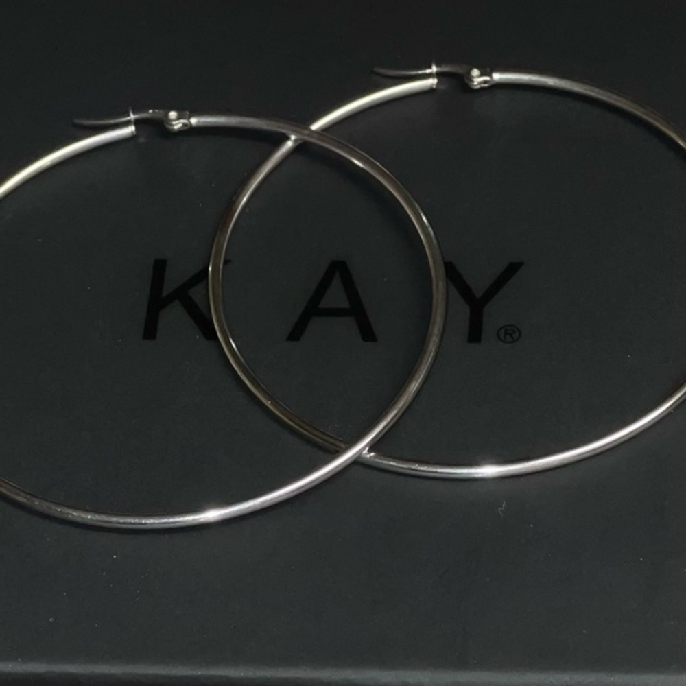 925 Sterling lever Hoops, 70mm Stamped hallmarked large thin lightweight